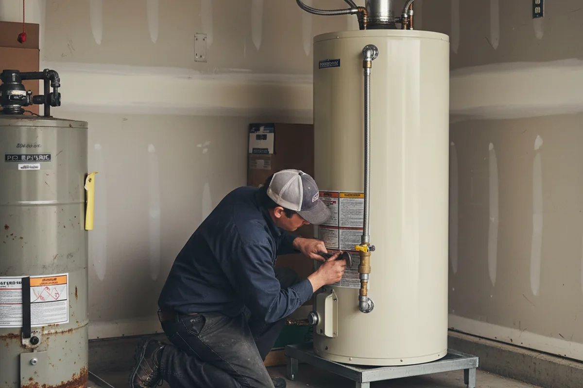 Water heater and shutoff valve replacement in Brackenridge